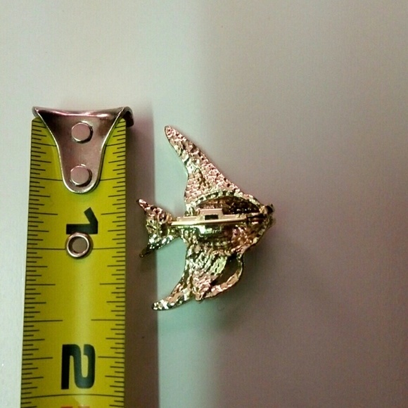 Vintage brooche gold silver with red gemstone - Picture 3 of 5